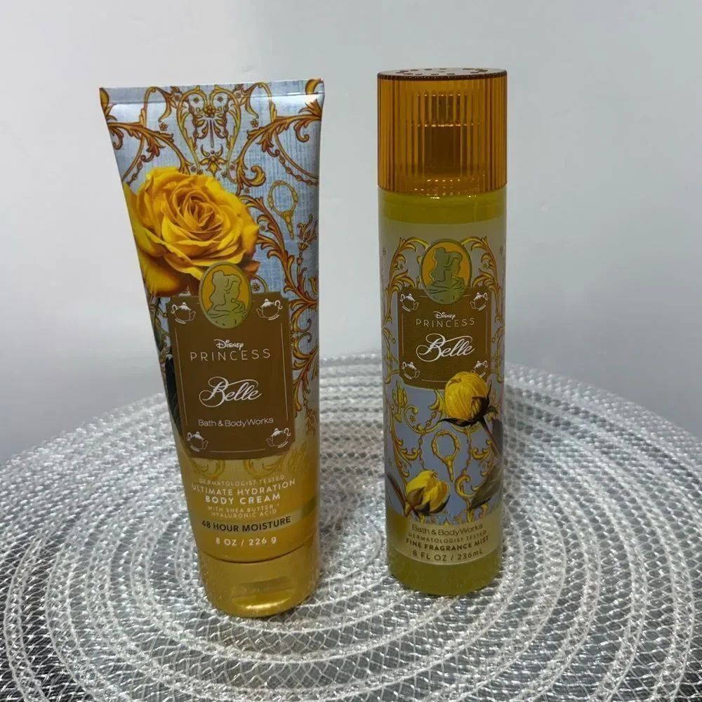 BBW Disney Princess Belle Fragrance Mist and Body Cream Set of 2 NWT